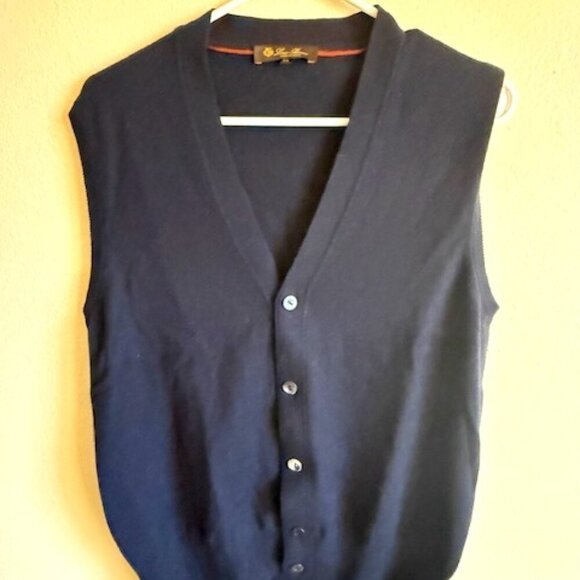 loro piana 100 cashmere cardigan vest men - Picture 1 of 5